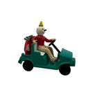 Vintage Jack In The Box Golf Cart Toy Blue W  Yellow Hat 3 x1 5  Fast Food Promo