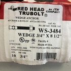 New Qty  10  Red Head Trubolt Wedge Anchor Concrete Ws-3484 3 4  X 8 1 2  Lot  3