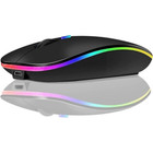 2 4ghz Bluetooth Wireless Optical Mouse Usb Rechargeable Rgb Office Pc Laptop