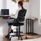 Drafting Chair Tall Home Office Ergonomic Computer Chair With Flip-up Armrests