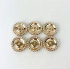 Stamped Lot Of 6 Designer Pink Gold Button