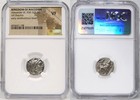 Alexander The Great Ngc Cert  Vf Coin Herakles zeus Crescent Moon  Kolophon Mint