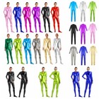 Women s Metallic Leotard Mock Neck Bodysuit Club Catsuit Jumpsuit Yoga Rompers
