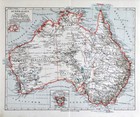 1900 Meyers Map Australia Sydney Melbourne Perth Brisbane Adelaide Tasmania