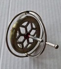 Vtg Metal Gyroscope Spinning Toy Top  W instructions