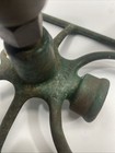 Vintage Brass Propeller Water Lawn Sprinkler With Iron Base Painted Green 