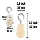 Duoduole 15 Pcs Plastic Pulley Sturdy Small Pully Wheel Nylon Pully For Wire    