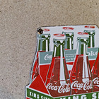 Vintage Coca Cola King Size Porcelain Enamel Metal Sign Size 8  X 7 