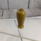 Vintage Doll House Wooden Aged Handmade Single Flower Vase Miniature 