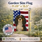 Caroline s Treasures Tricolor Cavalier Spaniel American Garden Flag