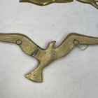Vintage Mid-century Modern Brass Flying Seagull Wall Art     Set Of 2