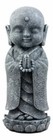 Japanese Namaste Praying Jizo Monk Standing On Lotus Flower Figurine 9 75 h