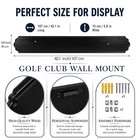 Silipull Black Golf Club Display Case Wall Mount  Wooden 42 Inch 