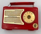 Vintage 1959 Continental P-50 Portable Am Tube Radio - Red - Works