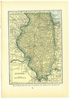 1927 Vintage Atlas Map Page - Illinois On One Side And Indiana On The Other Side