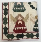 American Pacific Christmas Angel Patchwork Quilt Throw Blanket wall Hanging New