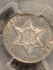 1862 Silver Three Cent 3c Pcgs Pr-61  Rare 550 Minted