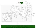 Genuine Nissan Headrest Center 86460-6ma5b