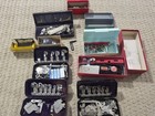 Vintage New Home Sewing Accessories - Tin Box - Lot