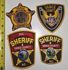 Lot Of 4 Vance County Sheriff Nc Police Patches Henderson North Carolina