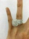2 5ct Diamond Wedding Bridal Set 14k White Gold Finish Round Cut Engagement Ring