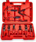 10pc Hose Clamp Clip Remover Pliers Wire Long Reach Kit Fuel Oil Water Hose Tool