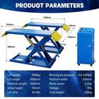 6614lb Hydraulic Scissor Car Lift 110v Electric Mid Rise Auto Lift Ce Certified