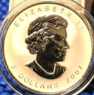 2007 Canadian Lunar Pig Privy Mark Silver Maple Leaf  1oz 9999 Gem Bu