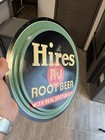 Vintage Hires Root Beer R-j Metal Sign With Real Root Juices-14 Inches Round 50s