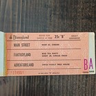 Disneyland Walt Disney Productions Adult Admission Ticket Book A b 10   25  