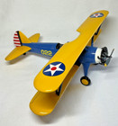 Boeing Stearman Pt 17 Plane Wood Scale Model Desk Airplane Aircraft Jet 12 X 10