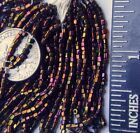 Vintage Antique Multicolor Metallic Hue Rare Czech Glass Seed Beads 4 Mini Hanks
