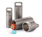Titanium Waterproof Pill Container Keychain Edc Capsule Holder Travel Medicine