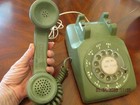 Vintage Western Electric 500dm Bell Systems Rotary Desk Phone Green 1979