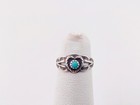 Vtg Bell Trading Post Fred Harvey Era Sterling Silver Turquoise Baby Child Ring