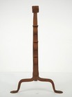Pair Of Antique Primitive Wrought Iron Fireplace Andirons