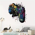 Watercolor Colorful Game Mechanical Wall Stickers For Children Room Kid Boy Home