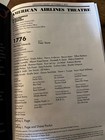 1776 Broadway Playbill Diane Paulis  Carolee Carmello Free Us Shipping