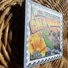 Vintage California The Golden State Stamp Collectible Refriderator Magnet