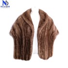 Women s Genuine Brown Mink Fur Shawl Stole Cape Bridal Wedding Wrap Warm Shrug