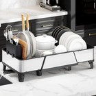 Large Dish Drying Rack - Triple Expandable Dish Rack For Kitchen Black