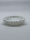 Vintage Anchor Hocking White Milk Glass 5 5  Scalloped Thumbprint Ashtray Usa