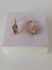 Jara 18k Solid Gold Toddler   Baby Girls Earrings Drop Design Stamped  New 