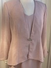 Rm Richards Pale Pink Mother Of The Bride Long Dress   Sparkle Top-size12-nwot 
