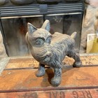 Cast Iron Weeing Peeing Brown Scottie  Terrier Schnauzer Dog Doorstop