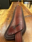 Gibson Modern Vintage Latigo Cowhide Leather Guitar Strap Heritage Cherry