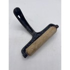 Antique Cast Iron And Wood Printing Press Roller B j Ingento Chicago Ink Roller