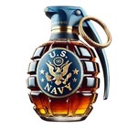 Hand Grenade Whiskey Bottle Engraved Hand Grenade Shape Veteran Commemorative
