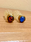 2 Czechoslovakia Miniature Perfume Bottles With Crystals