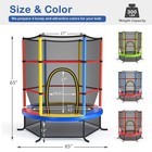 55  Kids Trampoline Bouncing Jumping Mat Recreational Trampoline W enclosure Net